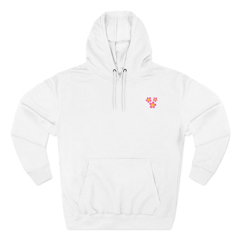 Colorful Floral Three-Panel Fleece Hoodie for Spring Vibes