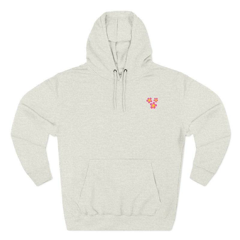 Colorful Floral Three-Panel Fleece Hoodie for Spring Vibes