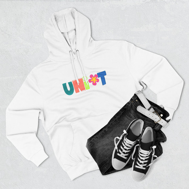 Colorful UNIt Hoodie - Fun Three-Panel Fleece Hoodie for Casual Comfort